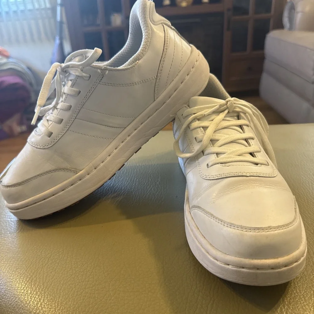 Orthofeet Wander 81104 Women 8.5 Medium White Leather Hands Free Walking Shoes